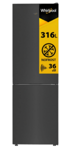 Lodówka Whirlpool WPC 83I XBR Total NoFrost DualCooling ZenInverter 186,5cm Dark Inox